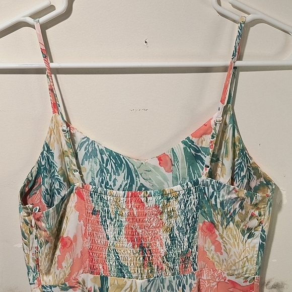 Old Navy Women's Small Petite Pink & Green Spaghetti Strap Sundress Mini Dress - Picture 5 of 7